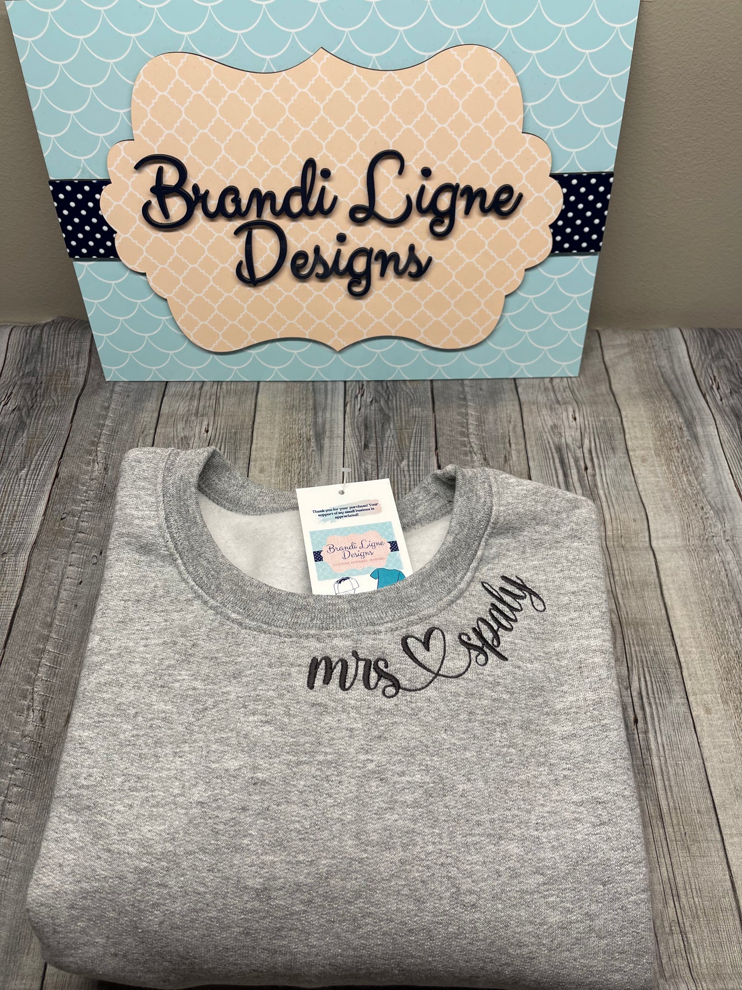 Custom Neckline Embroidered Crewneck sweatshirt