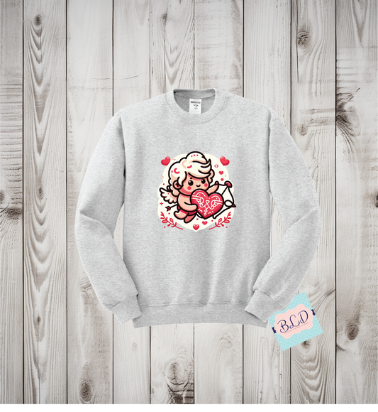 Cupid Adult Valentine's Crewneck Sweatshirt
