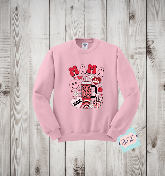 Cup Mama Adult Valentine's Crewneck Sweatshirt