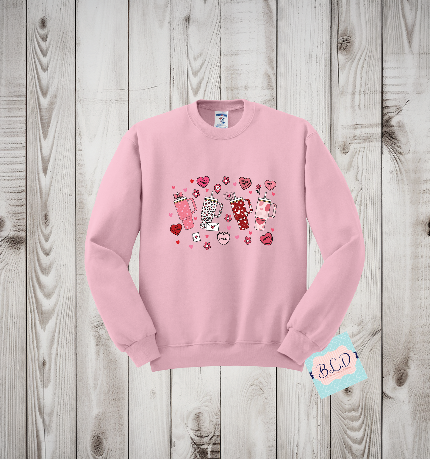OCD obsessive cup disorder Adult Valentine's Crewneck Sweatshirt